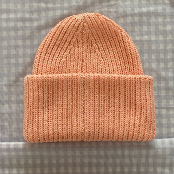 Acne Studios Smiley Knitted Wool Knitted Hat Pink - Picture 2 of 4